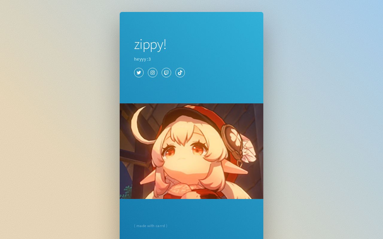 Carrd profile picture for @zippy